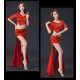 Costume de danse satiné top court en pointe
