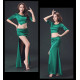 Costume de danse satiné top court en pointe