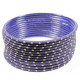Lot de 12 bracelets Bangles indiens à paillettes or