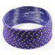 Lot de 12 bracelets Bangles indiens à paillettes or