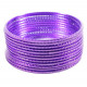 Lot de 12 bracelets bangles indiens striés couleur unie