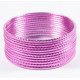 Lot de 12 bracelets bangles indiens striés couleur unie