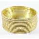 Lot de 12 bracelets bangles indiens striés couleur unie