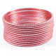 Lot de 12 bracelets bangles indiens striés couleur unie