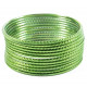 Lot de 12 bracelets bangles indiens striés couleur unie