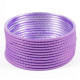 Lot de 12 bracelets bangles indiens striés couleur unie