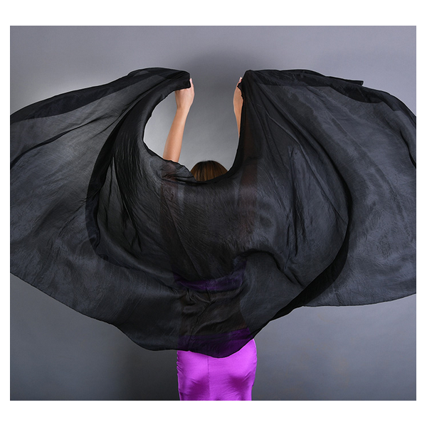 Leemiman Voile de soie pour femme - 2,5 m de long - Voile de danse