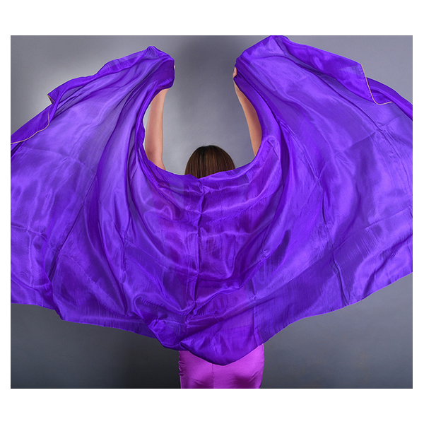 Foulard En Soie Pour La Danse Orientale Voile de soie de danse du ventre  adulte enfants écharpe jetée à la main 100% soie foulard de soie de danse  du