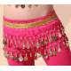 Ceinture de danse orientale enfant à pièces et galon or
