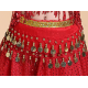 Ceinture de danse orientale enfant à pièces et galon or