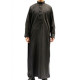 Qamis noir Homme Promo Col droit 