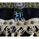 Ceinture tribale de danse orientale en dentelle et pompons