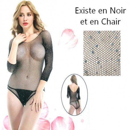 Body de danse résille et strass