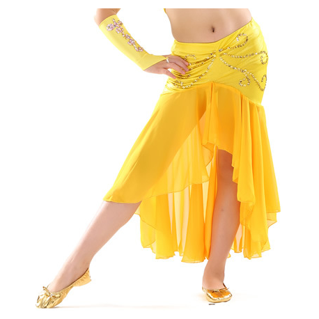 Jupe sirène de danse orientale enfant jaune