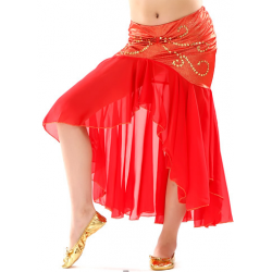 Jupe sirène enfant de danse orientale rouge