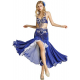 Tenue de scène de danse orientale compléte couleur bleu nuit