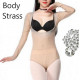 Body beige strass à manches longues