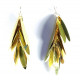 Boucles d'oreilles forme plume métal