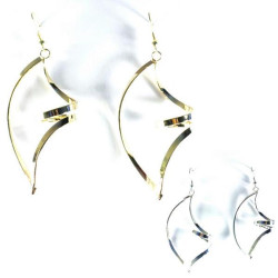 Boucles d'oreilles fantaisie spirale 