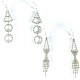 Boucles d'oreilles pendantes strass 