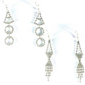 Boucles d'oreilles pendantes strass 