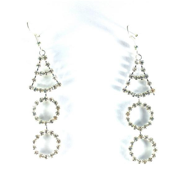 Boucles d'oreilles pendantes strass 