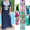 Djellaba femme sans manches décor cordon blanc
