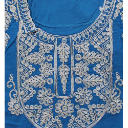 Abaya femme manches courtes strass et broderies