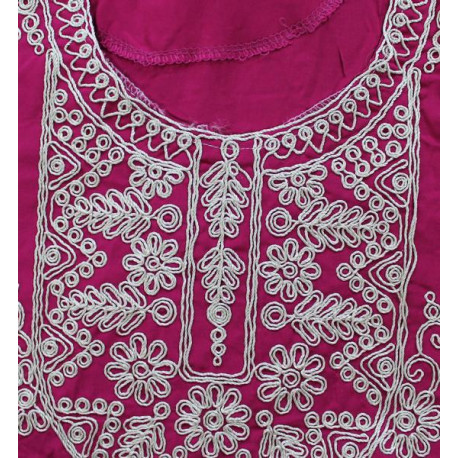 Abaya femme manches courtes strass et broderies