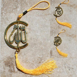 Décoration musulmane pendentif voiture or