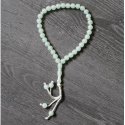 Chapelet Tasbih 33 grains couleur vert de gris