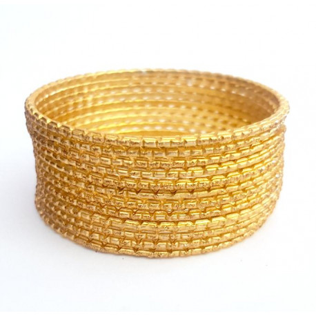 Bracelets indiens bollywood enfant à paillettes doré