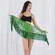 Ceinture de danse orientale triangle à franges et sequins dorés
