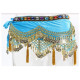 Ceinture de danse orientale en velours et pompons strass