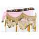 Ceinture de danse orientale en velours et pompons strass