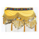 Ceinture de danse orientale en velours et pompons strass