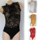 Body femme en dentelle col droit