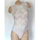 Body femme en dentelle col droit