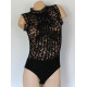Body femme en dentelle col droit