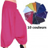 Sarouel femme uni coton pas cher