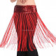 Ceinture de danse orientale à fils et paillettes