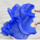 Paire d'éventails ourlés de danse orientale bleu