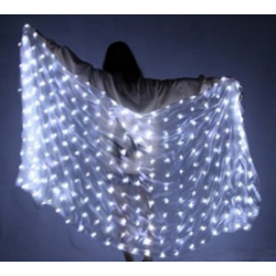 Éventail de danse du ventre en soie, Costume, lumière Led, dégradé, voile,  accessoires, 100%