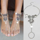 Paire de Bracelets de cheville couleur argent