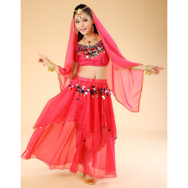 Jupe sirène de danse orientale rouge - 24,90 €