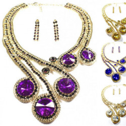 Parure Bollywood doré et strass