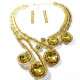 Parure Bollywood doré et strass