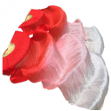 Eventail de danse dégradé rouge / blanc