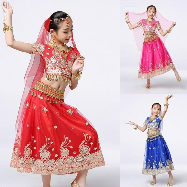 Enfant Tenue Indienne Bollywood Femme Tenue De Danse