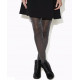 Legging noir à paillettes argent